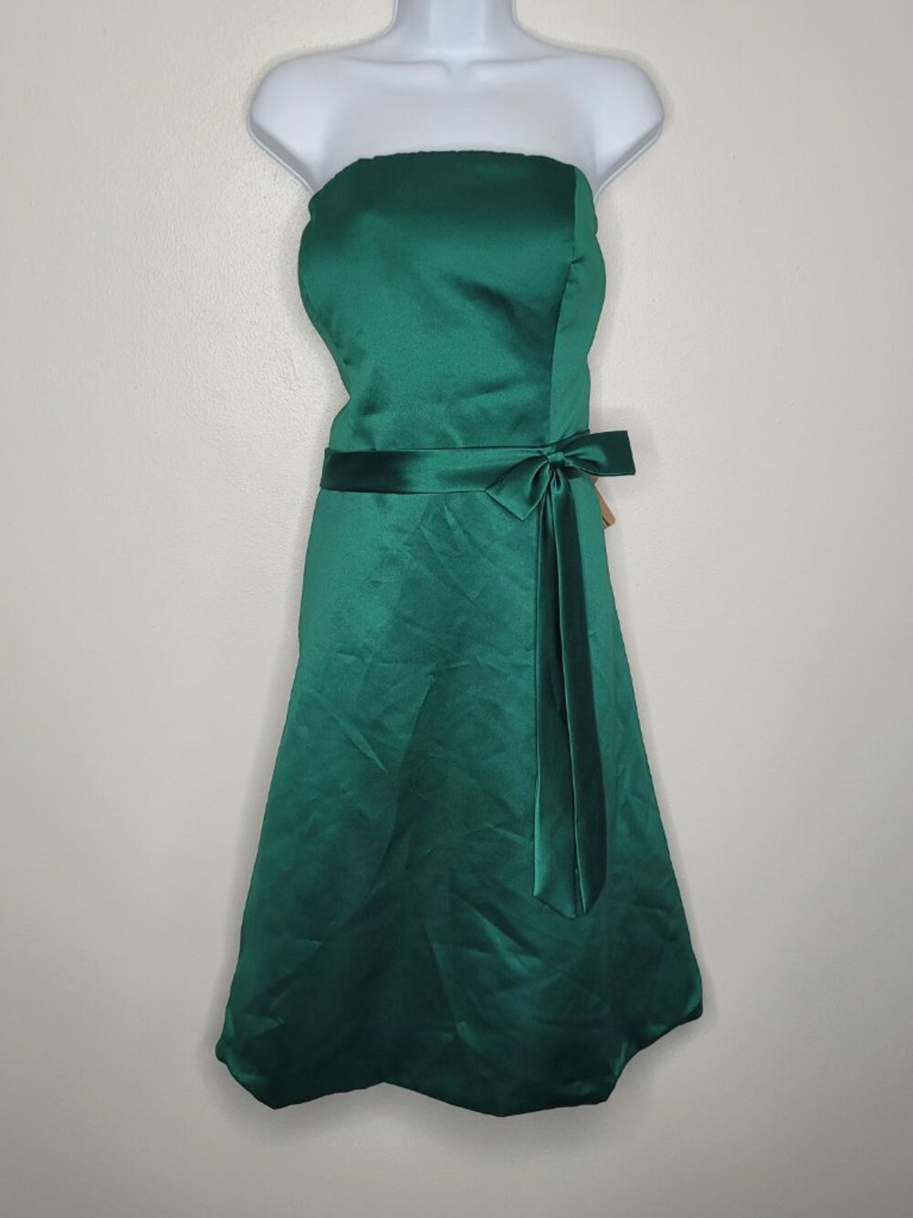 Light in the Box green fit flare with bow dress classic midi formal dress 18w
